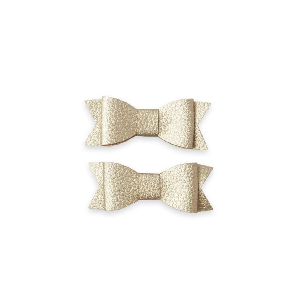 Gold hair bow clip